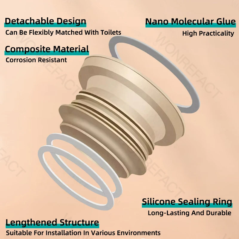 Toilet Flange Seal Ring Odor Leakage Protection Silicone Toilet Seal Ring Universal Kit Quick Installation toilet flange ring