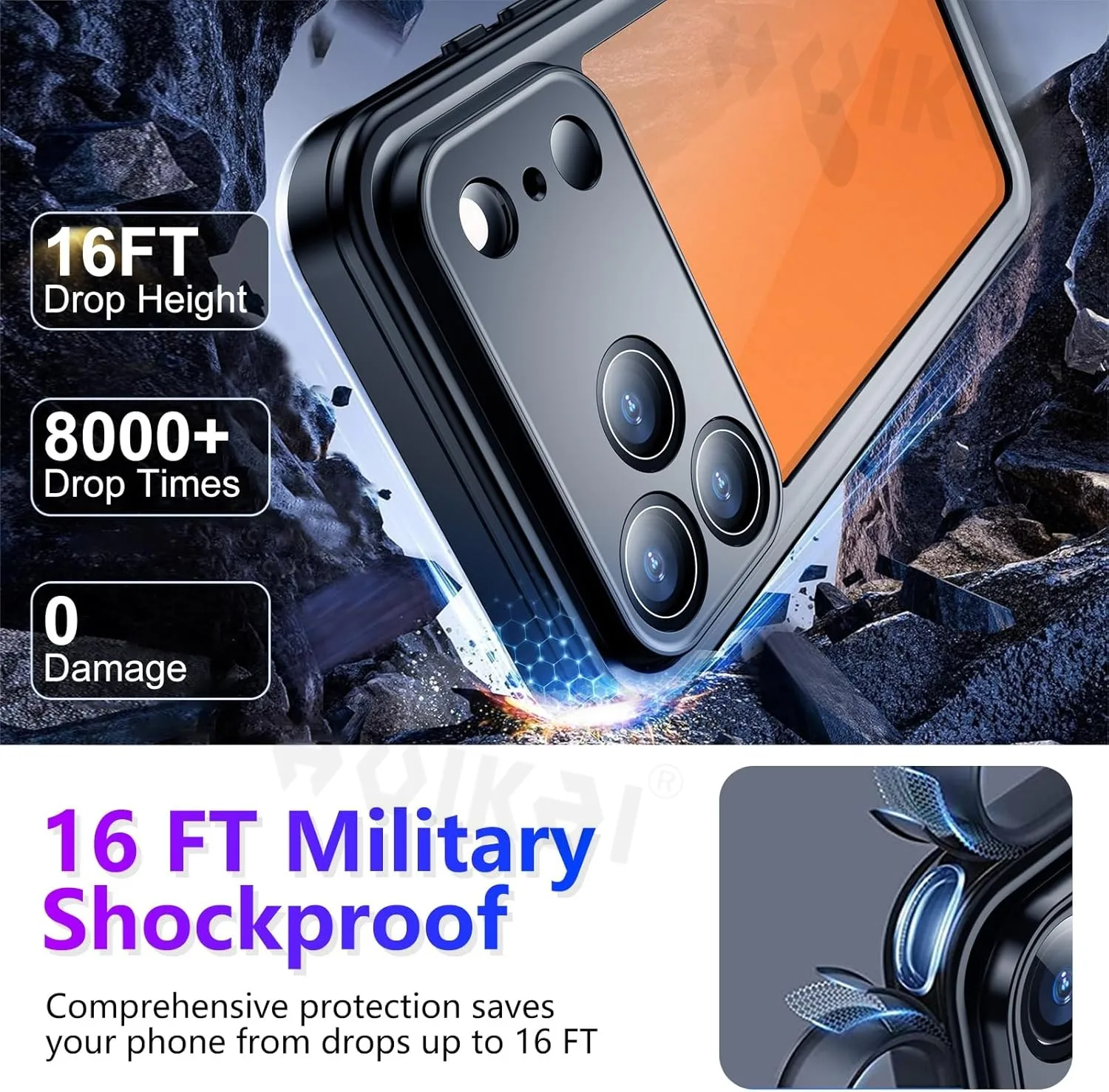 Ultimate IP68 Waterproof & Drop-Proof Heavy Duty Protective Case - Full Body Protection