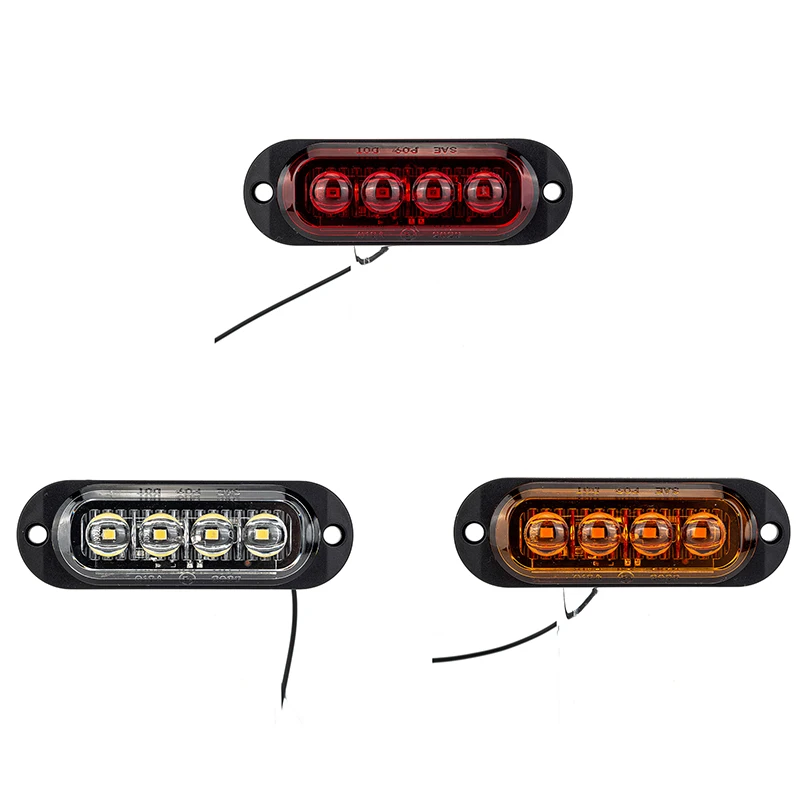AOHEWEI 2 x Giallo LED Luci Posizione Laterali del Rimorchio Lampade