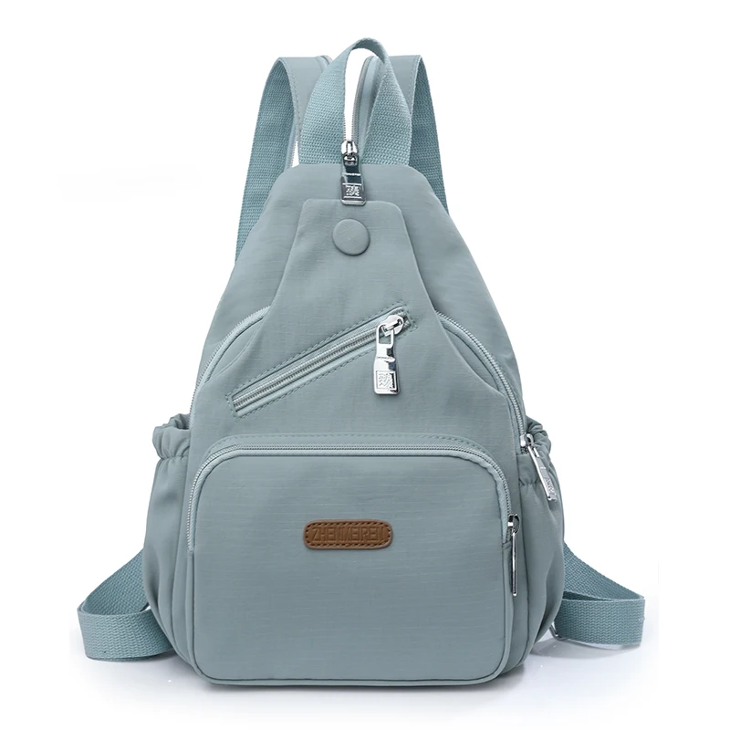 حقيبة ظهر نايلون متعددة الوظائف، متعددة الألوان اختيارية، حقيبة صدر/كتف/حقيبة ظهر صغيرة محمولة باليد للسفر اليومي