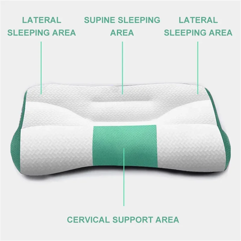 Cervical Memory Foam Pillow, Ergonomic Goose Down Pillow, Sleep Enhancing Cervical Support Comfort Goose Down Enhancing