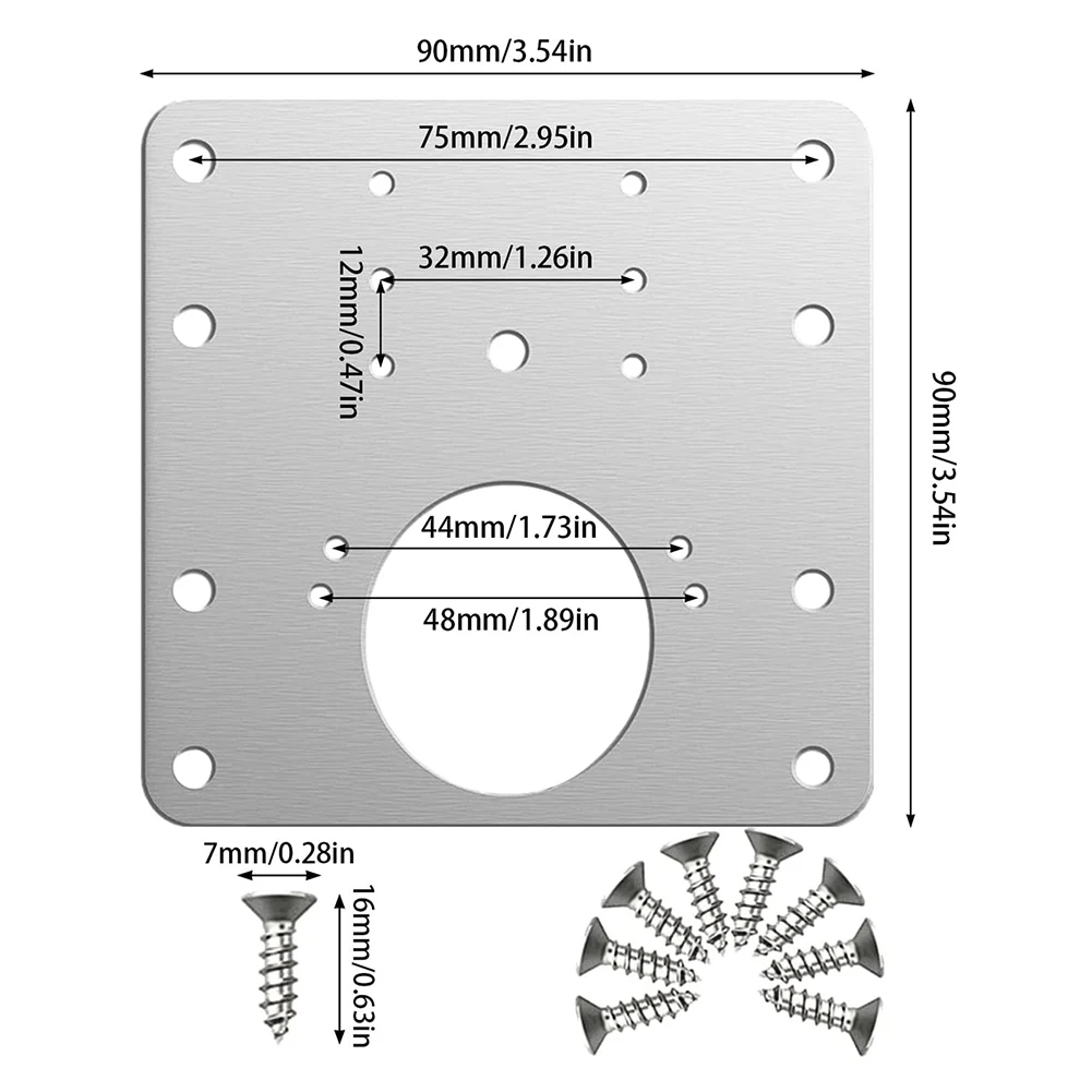 2/4/10pcs Stainless Steel Hinge Plate Cabinet Furniture Drawer Table Hinge Repair Household Hardware Hinge Fixing Plate