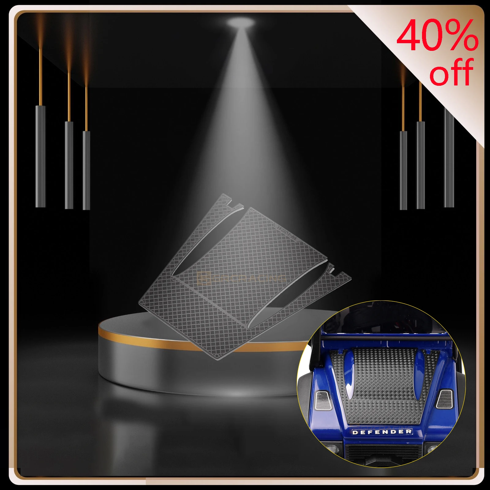 Trx4M Metal Hood Skid Plate Trim Accessori Per 1/18 Rc Crawler Car Traxxas Trx4-M Defender Upgrade Parts