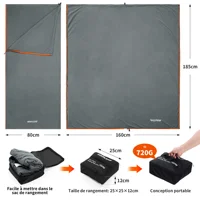 MAPLEAF sac de couchage polaire ultraléger, doublure d'hiver, couverture de Camping chaude, tente par temps froid, drap de voyage 6