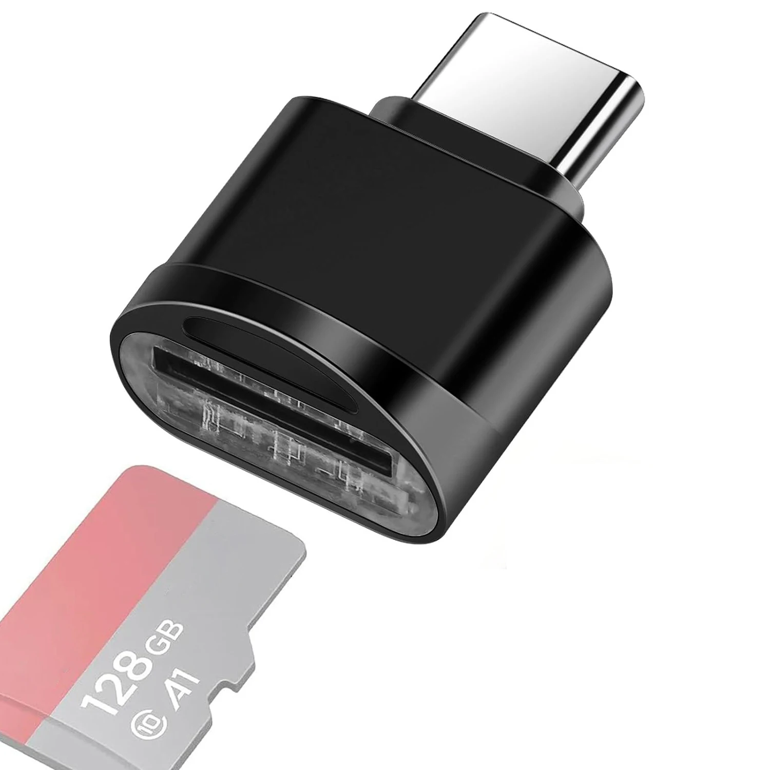 Lector de tarjetas TF, lector de tarjetas USB C a SD, lector de tarjetas USB C, lector de tarjetas de memoria TF tipo C para portátiles MacBook IPhone 15 y Mor