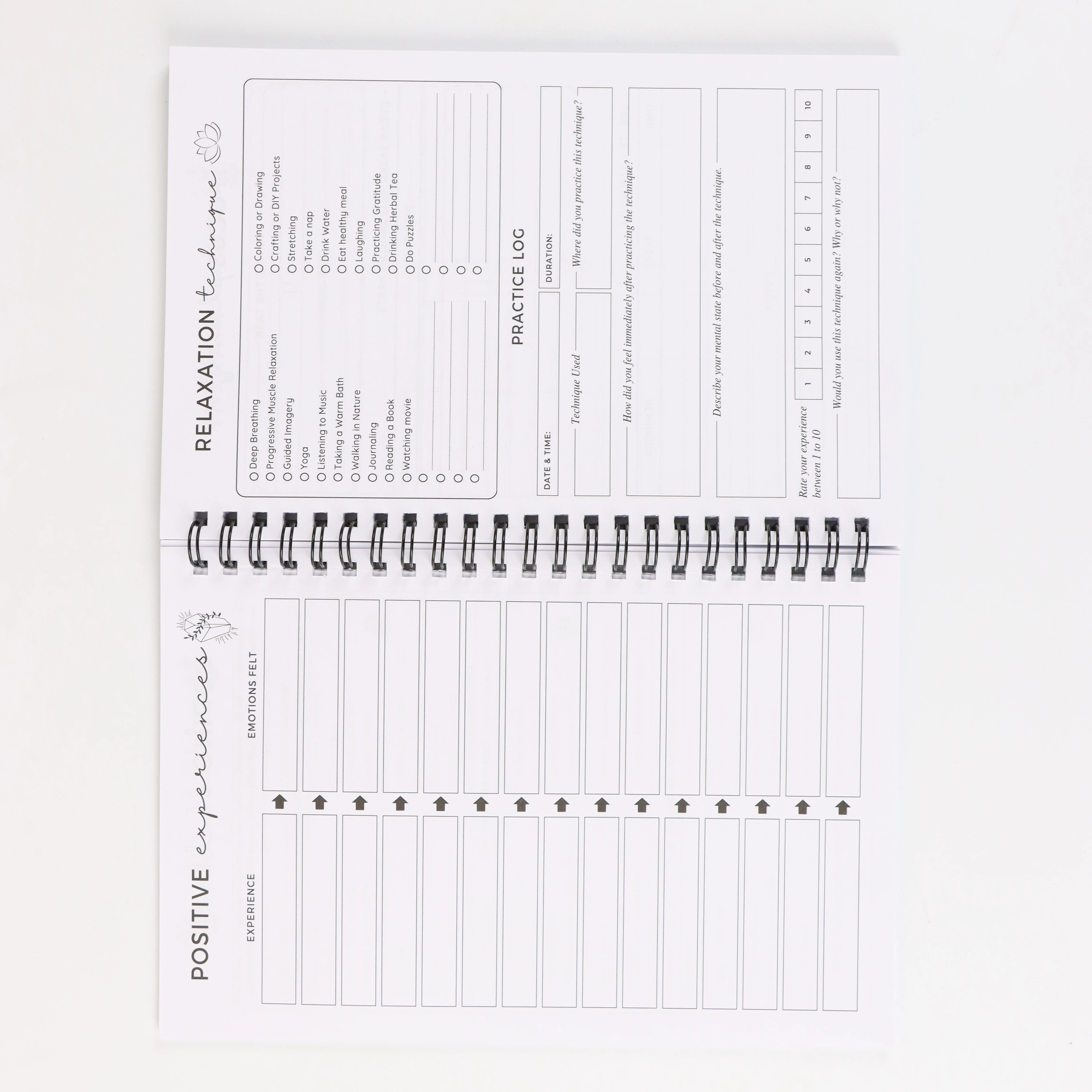 A5 daily mental health journal - self-care workbook with mood tracker, relaxation guide and patience exercises, perfect for b 6