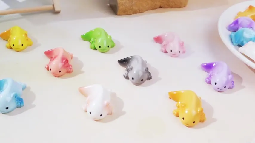 32 Mini Axolotl In Resina Per Decorazioni Fai Da Te - Luminescenti E Colorati, Per Giardini E Case Delle Bambole