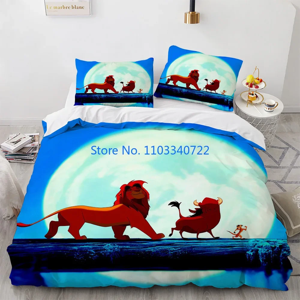

The Lion King Simba Bedding Set Cartoon Duvet Cover Print Comforter Cover Bedclothes for Boy Girl Bedding Sets Bedroom Decor