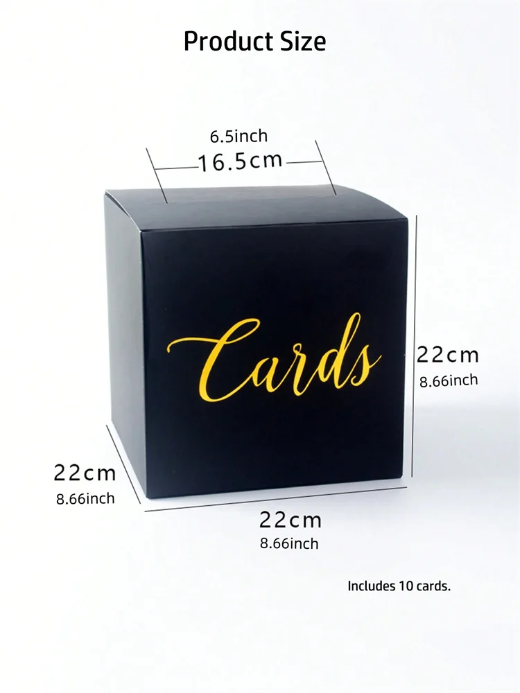 Gift Card Box 1pc With 10 Cards For Birthday Wedding Retirement