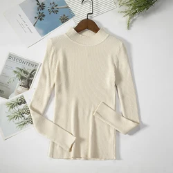 Women's Soft Cashmere Turtleneck Sweater - Autumn Winter Essential Pullover - One Size (A-beige)
