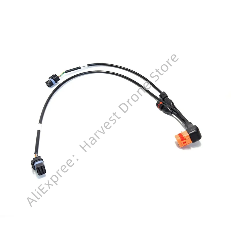 Détail des connecteurs du câble de signal de pulvérisation pour drone agricole DJI T50/T25, pièce neuve.