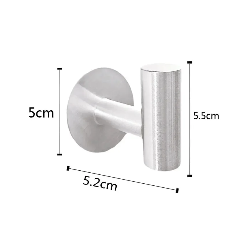Silver Bathroom Hardware Set Self-sticking, 304 Stainless Steel Brushed Towel Bar Paper Holder Accessories Set without Nails