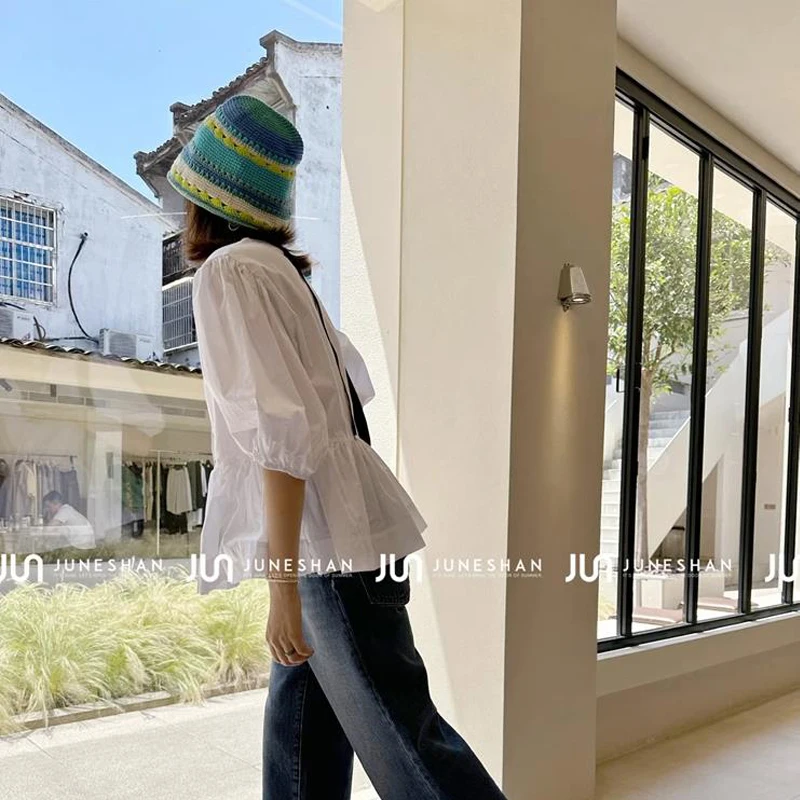 Women Crochet Bucket hat  Handmade  Summer Knit Hat Striped Beanie  Beach hat woman  designer luxury 3