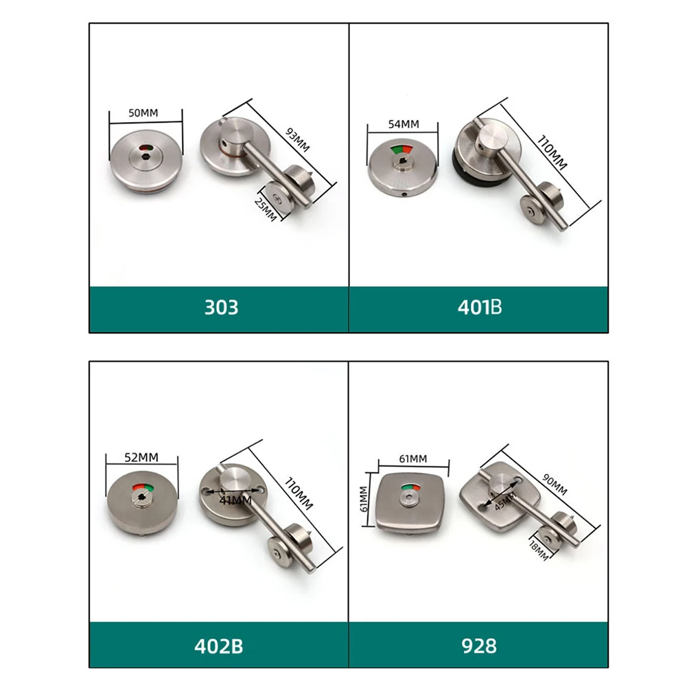 Toilet Indicator Lock Round Rod Latch Stainless Steel Bathroom Partition Indicator Bolt Door Buckle Home Improvement Hardware