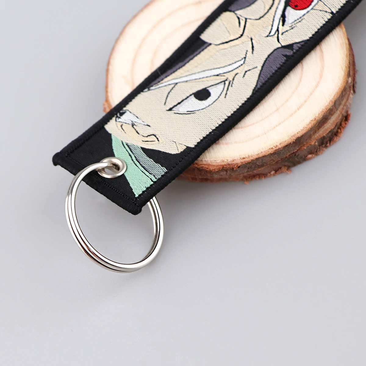 Japanese Anime Embroidery Key Fobs Key Tags Motorcycles Backpack Chaveiro Car Keychain Mange Key Ring Gifts for Friends Fashion