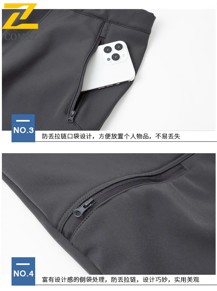 Men Fleece Lined Pants Winter Waterproof Windproof Thermal Hiking Trekking Outdoor Thickened Warm Sports Trousers Casual Long