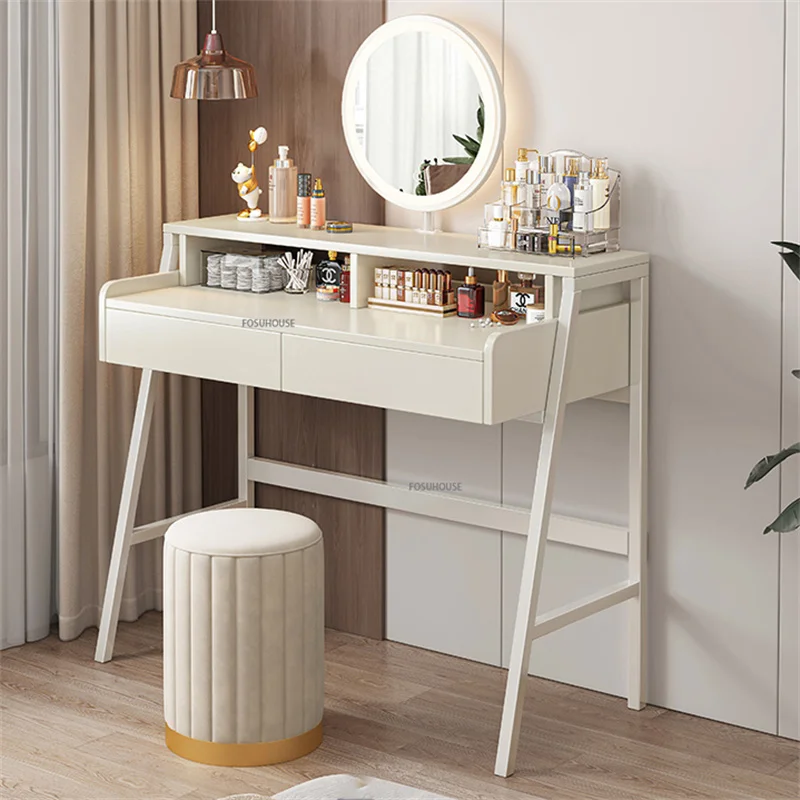 Minimalistische Vanity Tafel Met Lades Set Thuis Luxe Kaptafel Kaptafel Met Spiegel - AliExpress