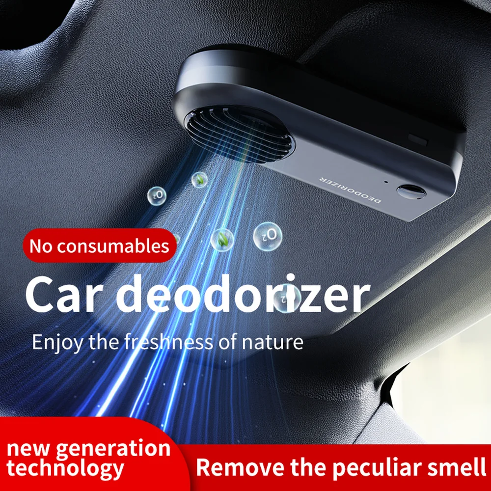 

Mini Air Purifier for Home Car Interior Ozone Deodorizer USB Rechargeable Formaldehyde Smoke Odor Remover PM2.5Portable Purifier