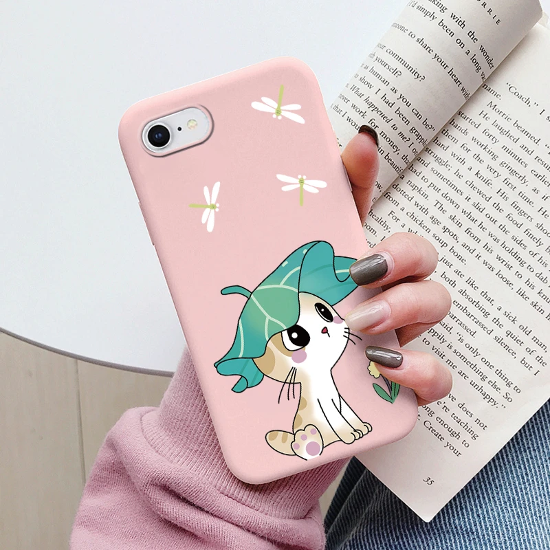 thumbnail image 1 of Flowers Funda For iphone 7 8 Plus SE 2020 Capa iphone7 7+ 8+ Phone Case Soft Silicone Cute Cat Bear Back Cover For iphone SE2020, 1 of 5