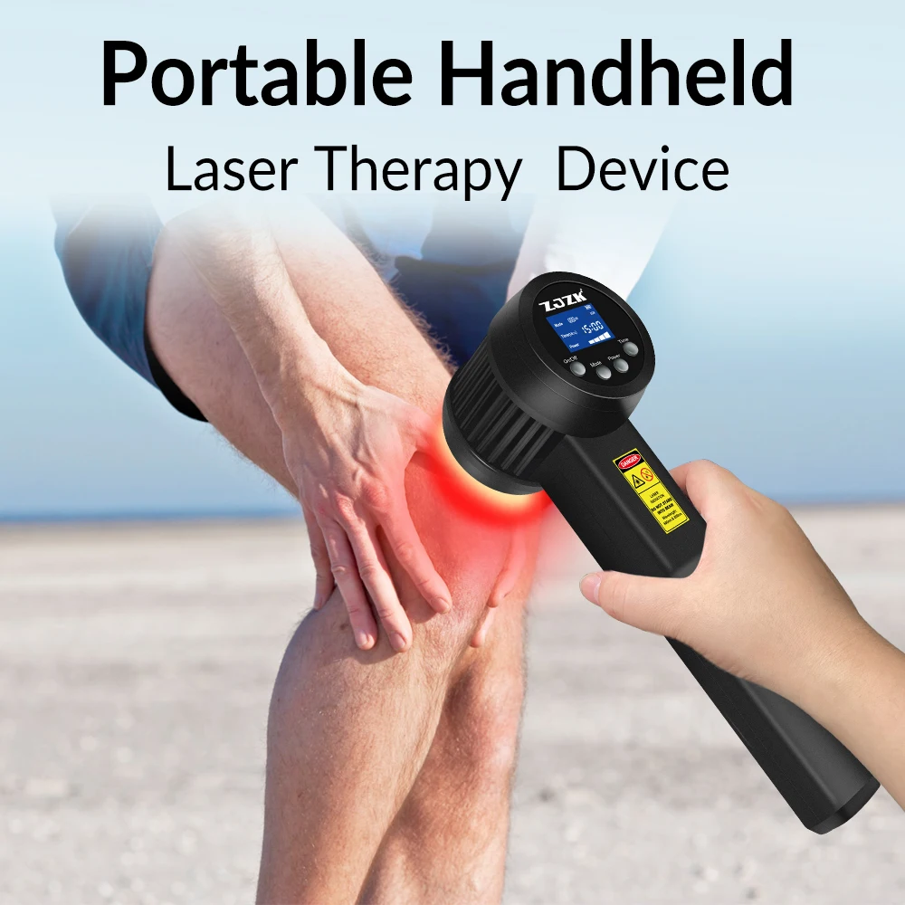 

ZJZK infrared laser treatment 650nm 808nmx10diodes handheld pain management therapy low intensity for ankle sprain sciatica
