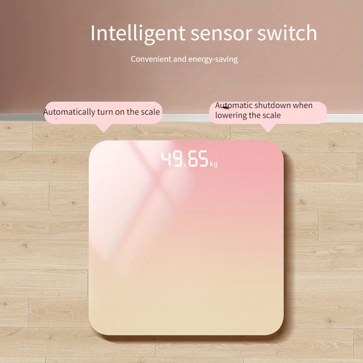 Body Electronic Scale LCD Electronic Scale Gradient Color Intelligent Digital Display Glass Weight Scale Balance For Weight Meas 3