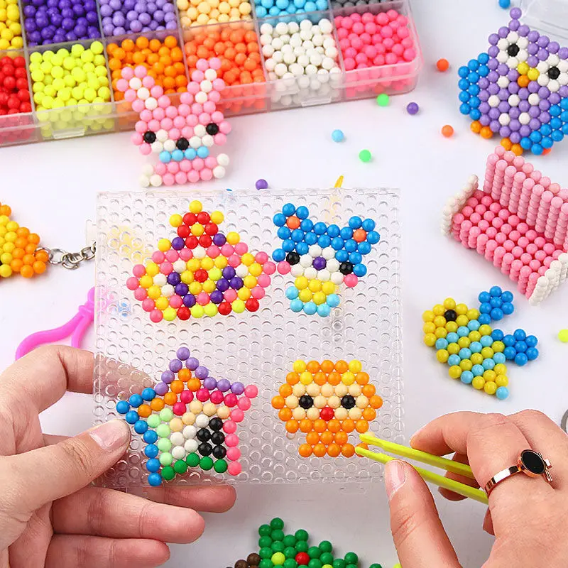 10 Farben 1000 magische Wassernebel, magische Perlen, handgefertigt, DIY-Zauberperlen, pädagogisches Puzzle, Kinderspielzeug