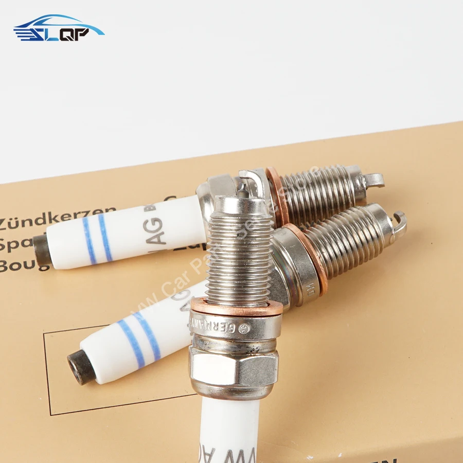 Spark Plugs 4PCS 04E905602 For VW Scirocco Caddy Golf MK6 Touran Tiguan Sharan Polo Audi A3 Audi A1 A3 Q2 Q3 04E 905 602 D