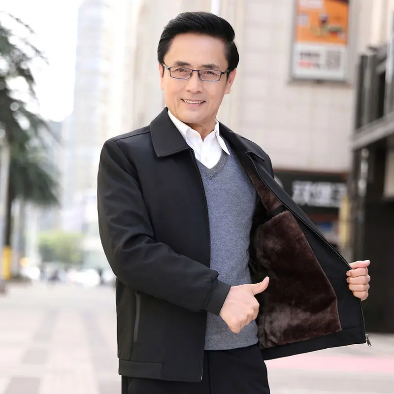 2023 Winter Autumn Long Style Men Warm Jacket Coat Casual Thicken Parka Male Men's Winter Jackets Warm Coat Male Size F02