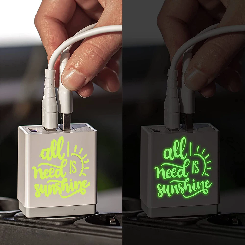 Description Picture 4 of itemGlow in the Dark Self-adhesive Permanent Vinyl for cut Luminous Adhesive Film Sheets For Cups Mugs Car Home Window Decoration