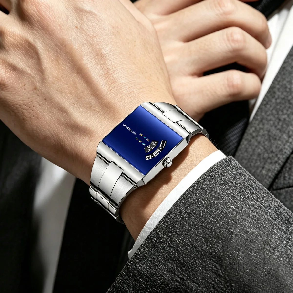 Luxury Stainless Steel Waterproof Quartz Watch for Men - Fashionable Casual & Business Timepiece