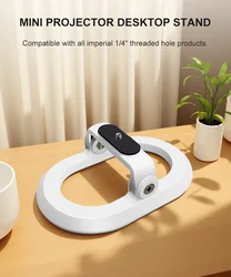 Compact Adjustable Projector Stand with 2.5Kg Capacity and Non - Slip Silicone Protection (Desktop stand)