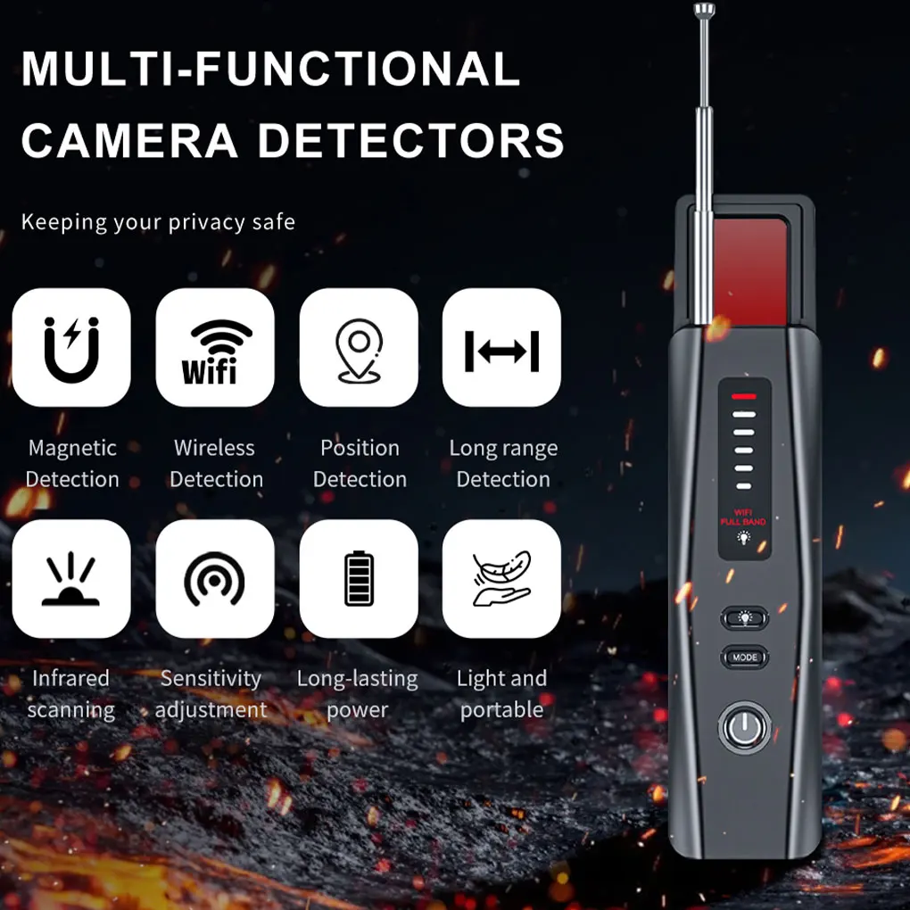 T011 Camera Detector Wireless Signal Infrared Scanner Anti positioning Detector Professional GPS Search Equipment Security Prote