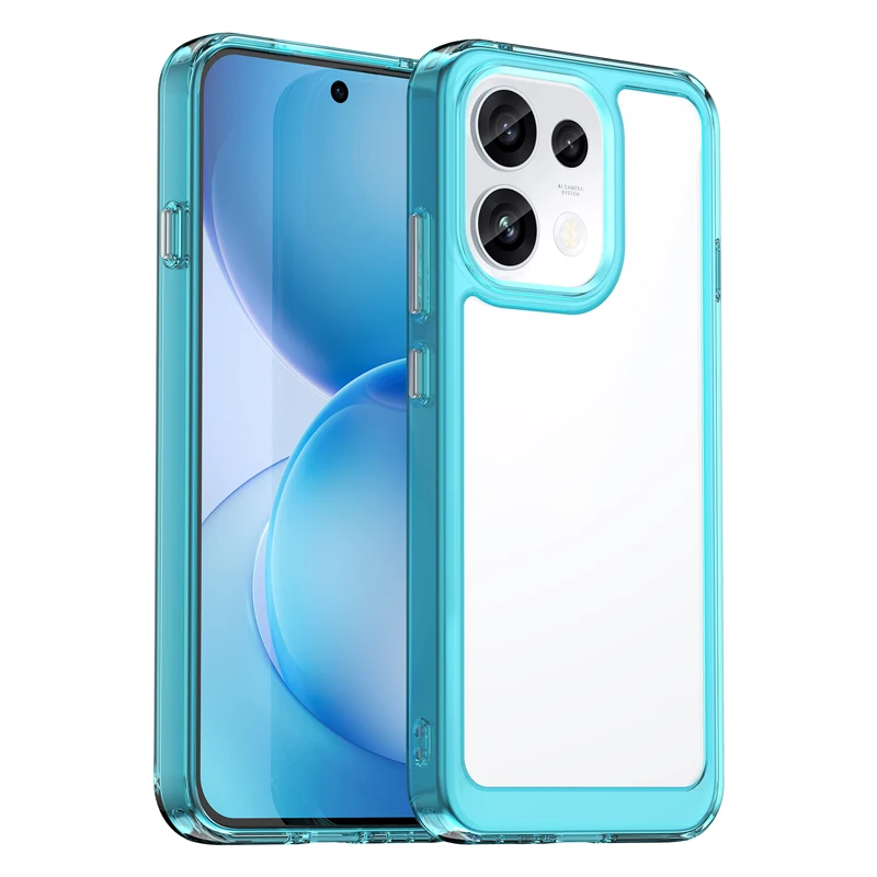 Clear Hard PC + Soft TPU Bumper Transparent Protection Phone Cover