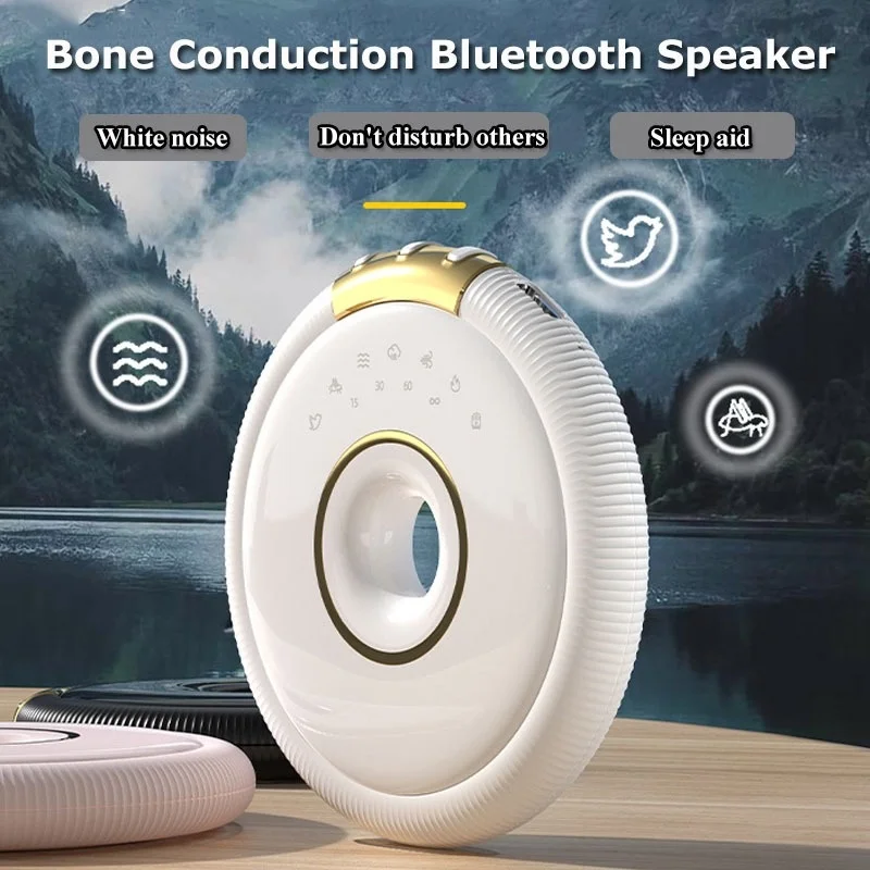 2023 Mini Bone Conduction Speaker Portable Bluetooth Music Box White