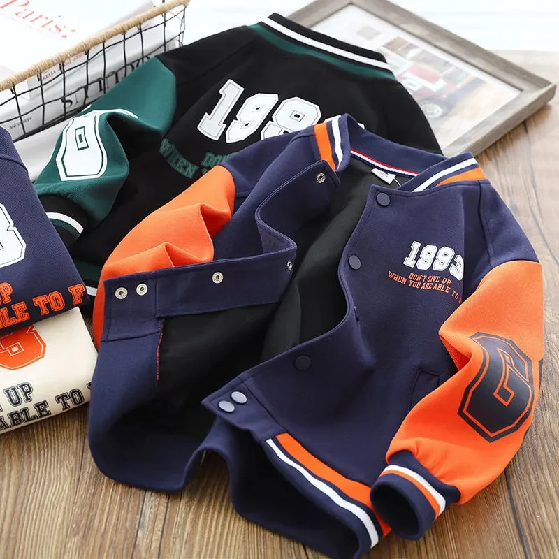 

2023 spring autumn kids coat for boys clothes 8 years teenage boy causal jacket bears children clothing outfits top 4-14