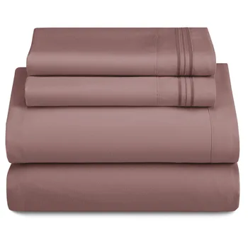1801 Series Solid Color 4-Piece Bedding Set 1