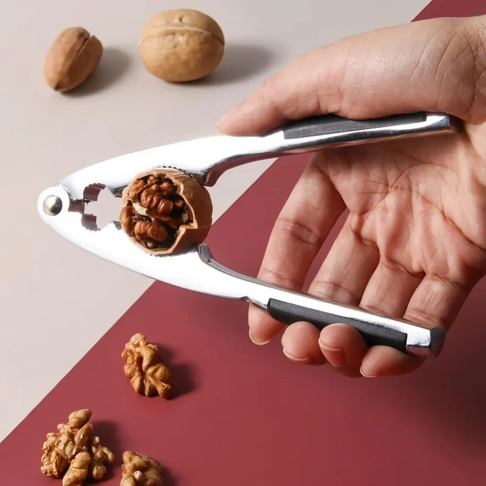 Zinc Alloy Walnut Cracker Serrated Anti-slip Design Extended Handle Pecan Sheller Professional High Hardness Nut Clamp