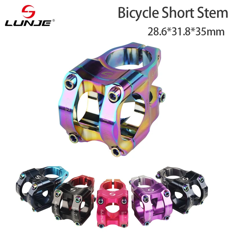 

MTB Road Bike Stem 31.8*35mm CNC Ultralight Aluminum Alloy High-Strength Hollow Short Handlebar Stem Riser Handle Cycling
