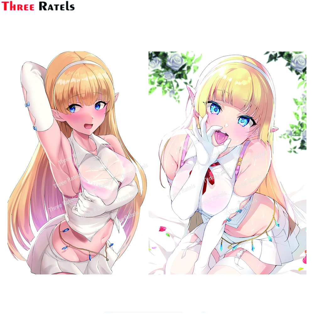 Three Ratels H691 ute&sexy Anime Girl Vinyl Material Stickers For Elf No  Rad ral Original Waterproof Decor Decals - AliExpress