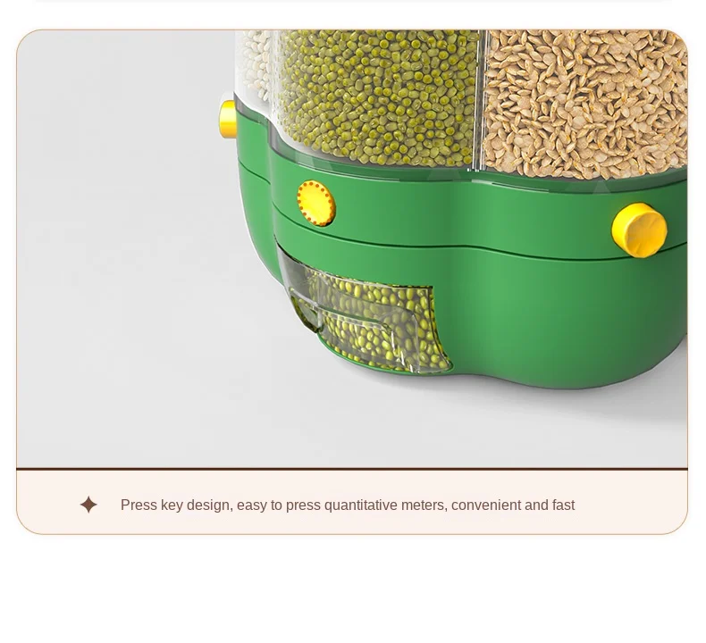 6Kg 360 Rotating Cereals Rice Container Kitchen Organizer Food Storage Dispenser Box Separated Sealed Grain Bucket Organization 24 6Kg 360 Rotating Cereals Rice Container Kitchen Organizer Food Storage Dispenser Box Separated Sealed Grain Bucket Organization