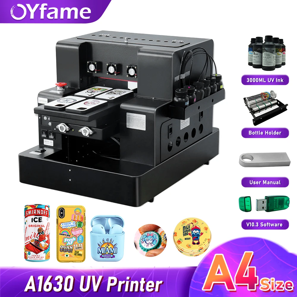Stampante Oyfame Uv Dtf A4 Uv Flatbed Impresora Per Epson L805 Testina Di Stampa Macchina Da Stampa Uv A4 Per Cassa Del Telefono Vetro Acrilico