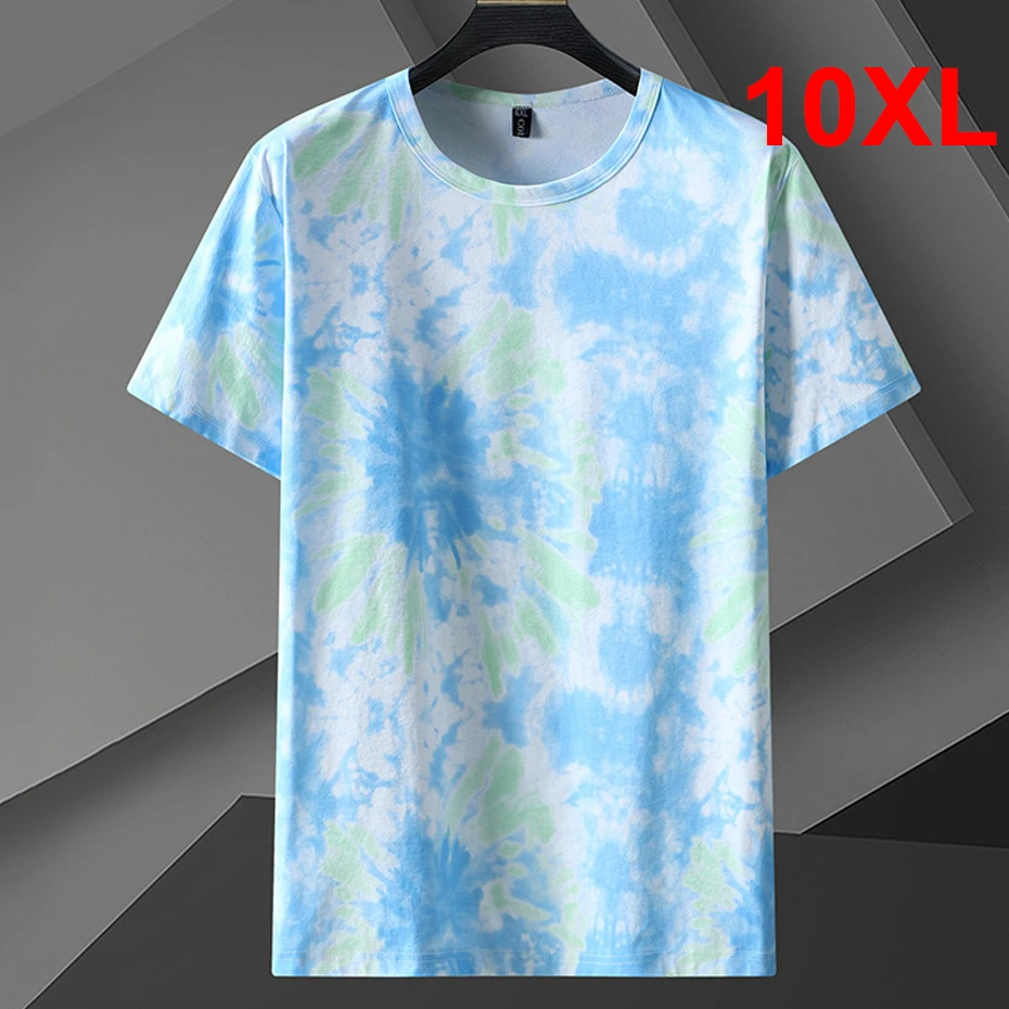 

Tie Dyed T-shirt Men Summer Cool T Shirts Plus Size 10XL Fashion Casual Short Sleeve Tshirt Summer Tie-dye Tops Tees Male