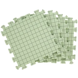 Set of 4 Ultra Thick Foam Blocking Boards - Portable and Reusable Craft Mats (Light green)