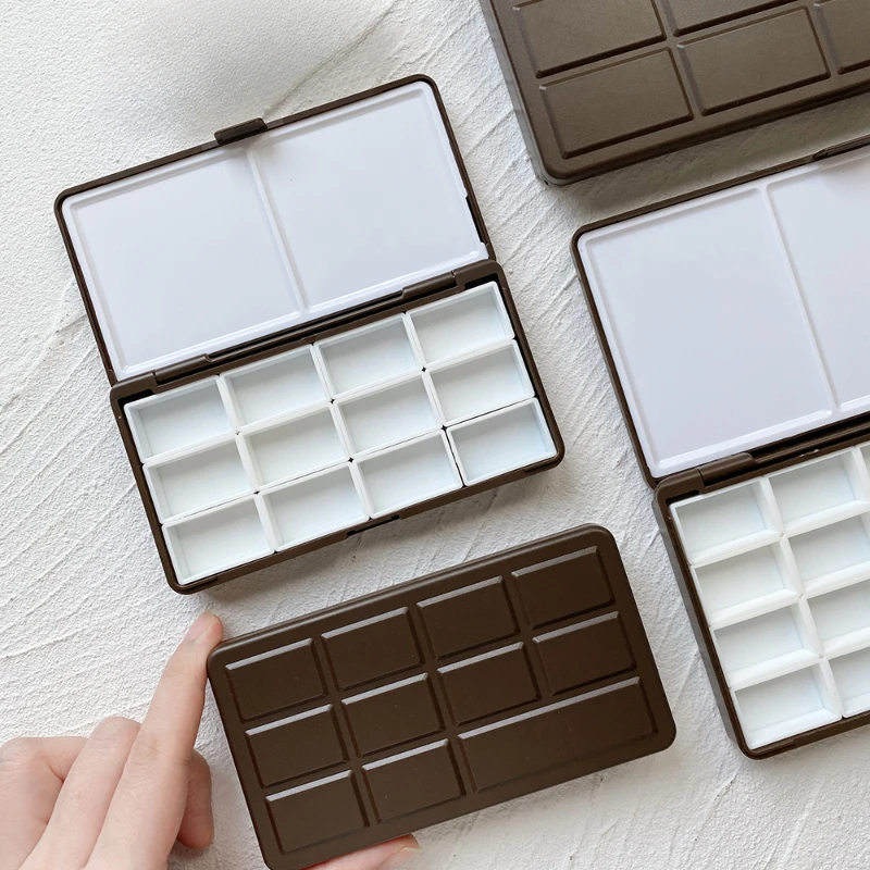 24/48 Grid Empty Watercolor Paint Packaging Box with Color Palette for Student Sketching Portable Aquarela Painting Art Supplies color palette,watercolor palette