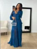 112715-e3cb71.jpg Robe Maxi élégante pour femmes, à volants, manches longues, ajourée, robes de soirée, Chic, vert, bleu, violet, nouveau, vacances d'été