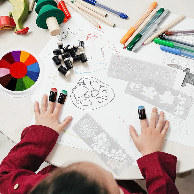 10PCS ������ �հ��� Daubers ��ǰ �հ��� �׸� ���� ��Ʈ Fingerpaint ����� ������ ��ǰ �հ��� ���� �հ��� �׸� ������