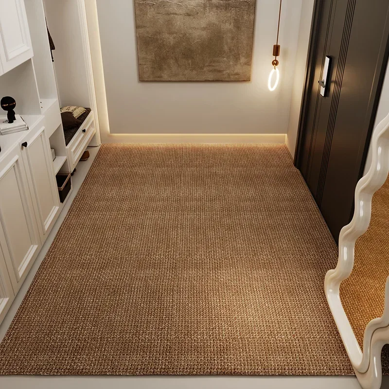 Solid Color Imitation Sisal Pattern Entry Door Floor Mat Household Entrance Non-slip Dirt-resistant Wear Entry Door Mat Rugs