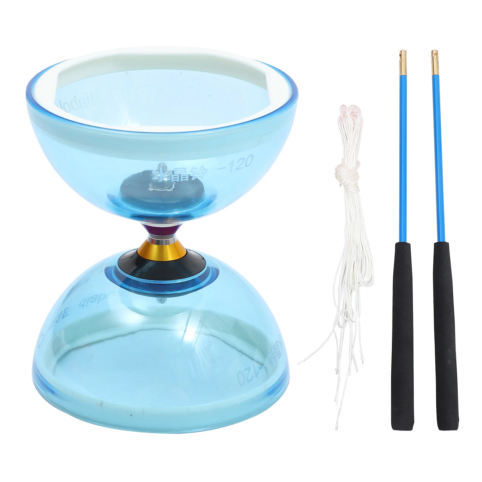 Diabolo Toy Crystal Bearing Double Wheel Chinese Diabolo Sticks Strings Juggling Trick YoYo Kids Hobby Collectibles