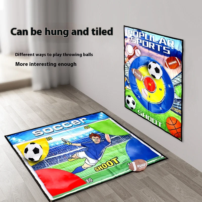 Indoor Casual Floor Games Rugby Baseball Football Sticky Ball Set Suspensibility Party Games Multiplayer Interactive Floor Toys 3