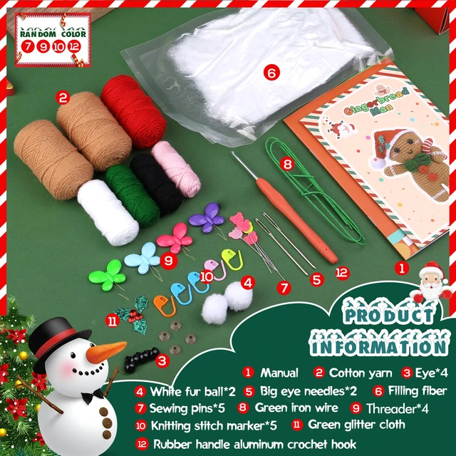 Christmas Crochet Kits for Adults Beginners, Complete Craft Kit